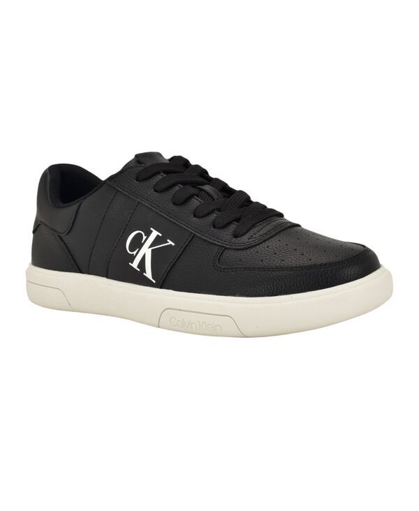 カルバンクライン メンズ シューズ スニーカー Calvin Klein Mens Gliano Round Toe Casual Sneakers Black ブラック