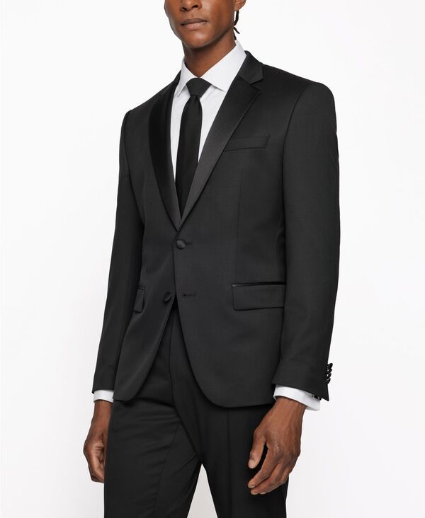 ヒューゴボス レディース アウター ジャケット・ブルゾン Hugo Boss Mens Tuxedo Jacket Black ブラック