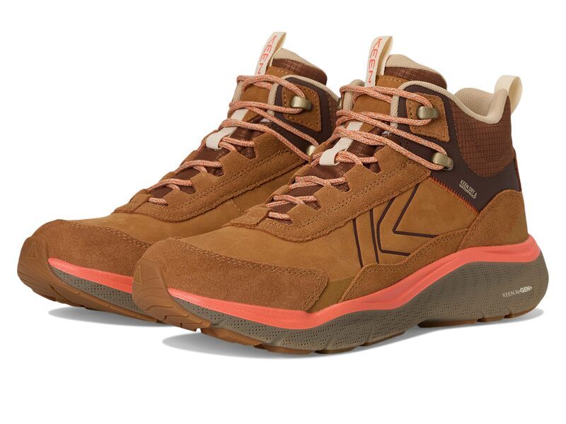 キーン レディース シューズ ブーツ・レインブーツ レザー KEEN Leiki Waterproof Leather Hiking Boots ChipmunkBison