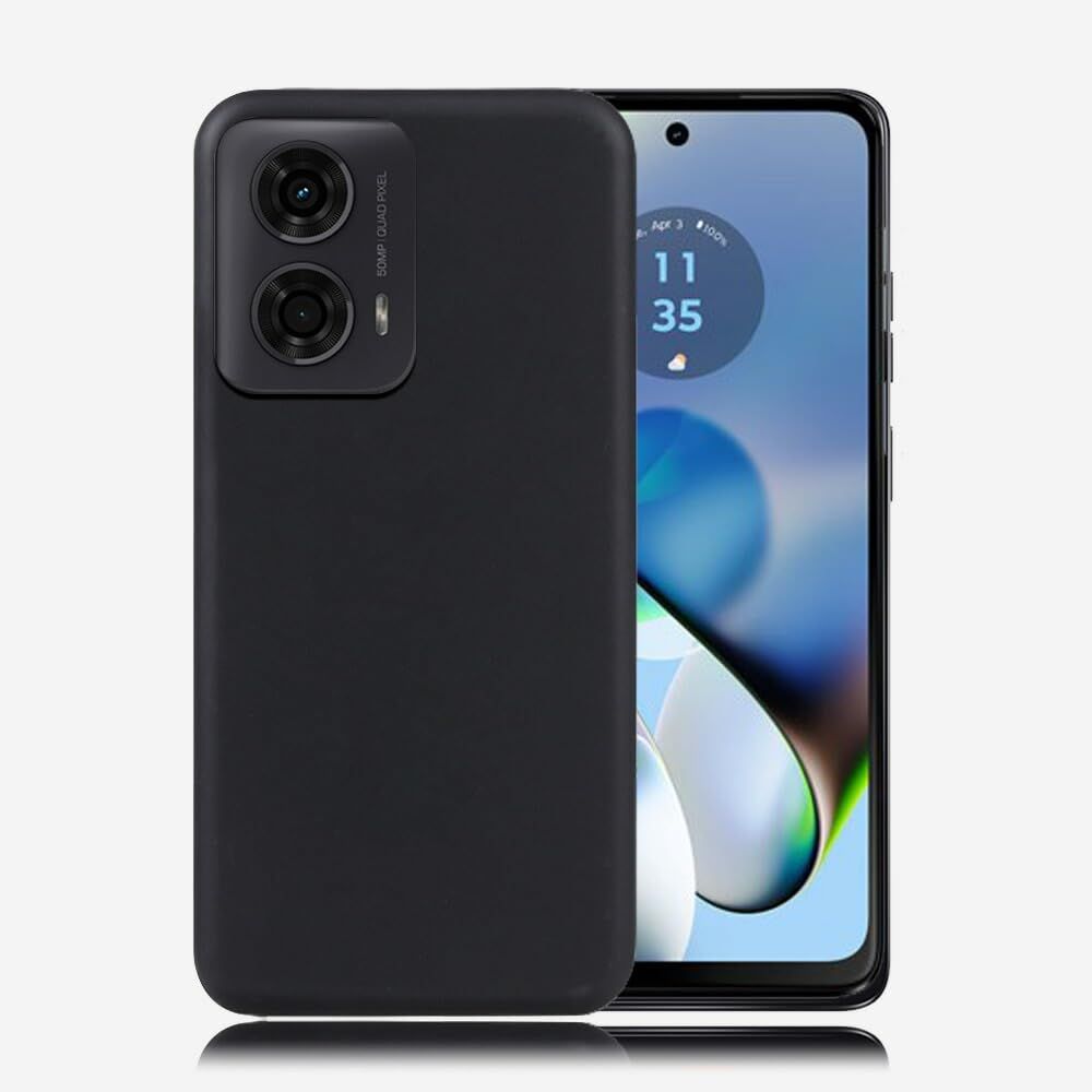 UOWORLD | Motorola Moto g64 5G ケース 黒 Black ブラック ストラップ