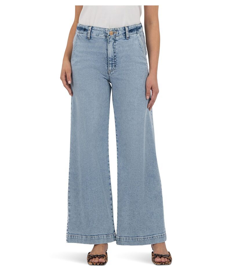 カットフロムザクロス レディース ボトムス デニムパンツ ワイドレッグ KUT from the Kloth Jean High Rise Wide Leg With Trouser Pocket L