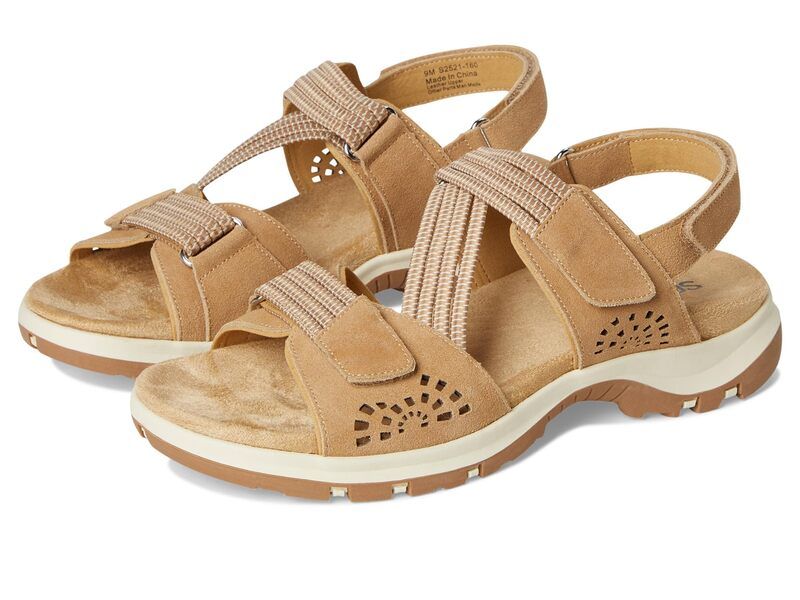 ソフトウォーク レディース シューズ サンダル SoftWalk Oahu Beige Suede ベージュ
