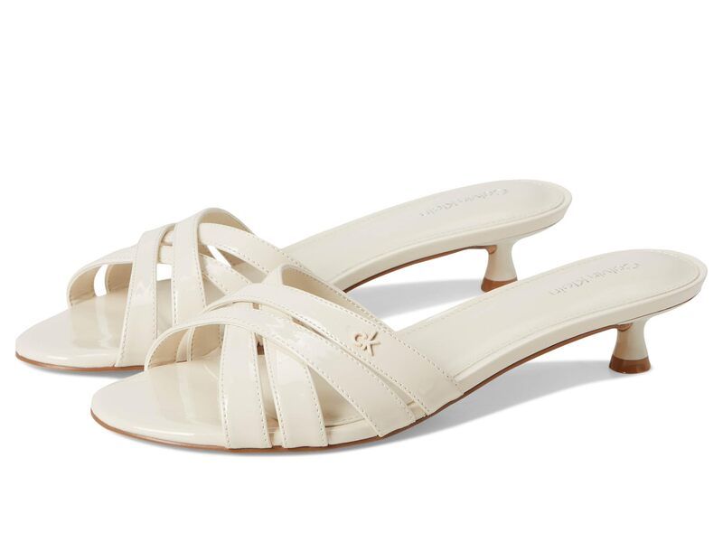 カルバンクライン レディース シューズ サンダル Calvin Klein Gabbie Ivory Patent アイボリー