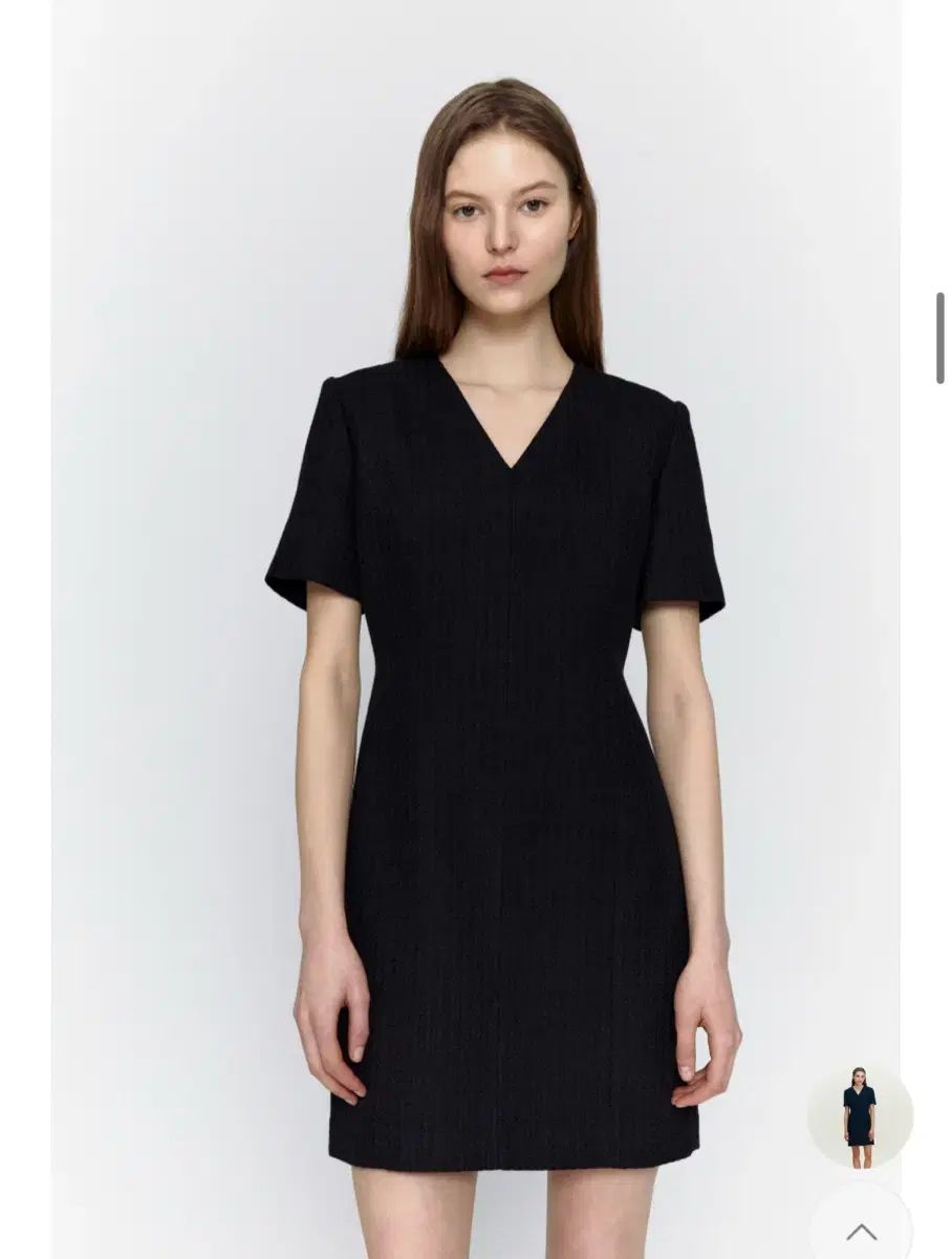 JILL STUART ブラック ツイード Vネック ゲスト ONE PIECE