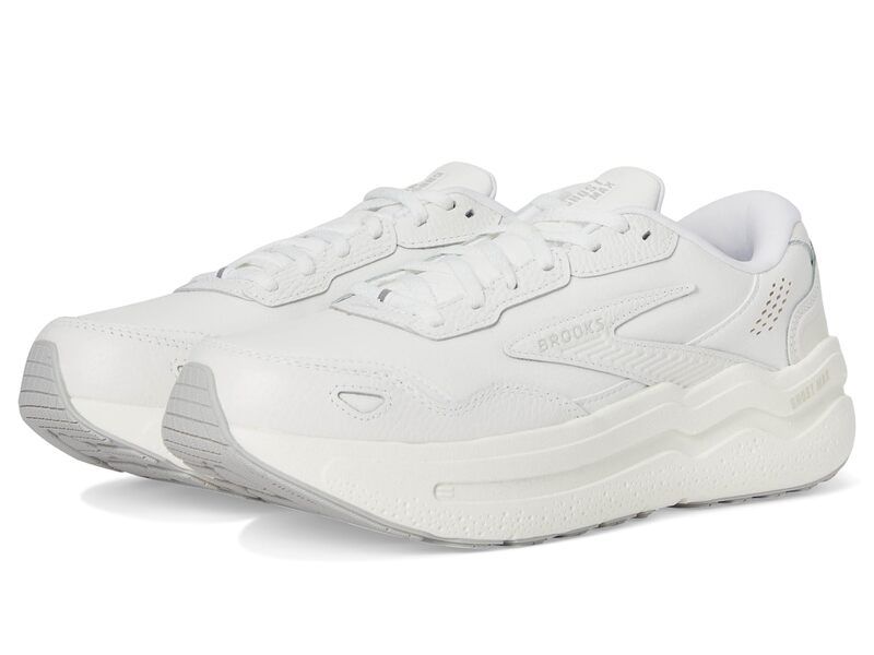 ブルックス メンズ シューズ スニーカー レザー Brooks Ghost Max Leather WhiteWhite ホワイト