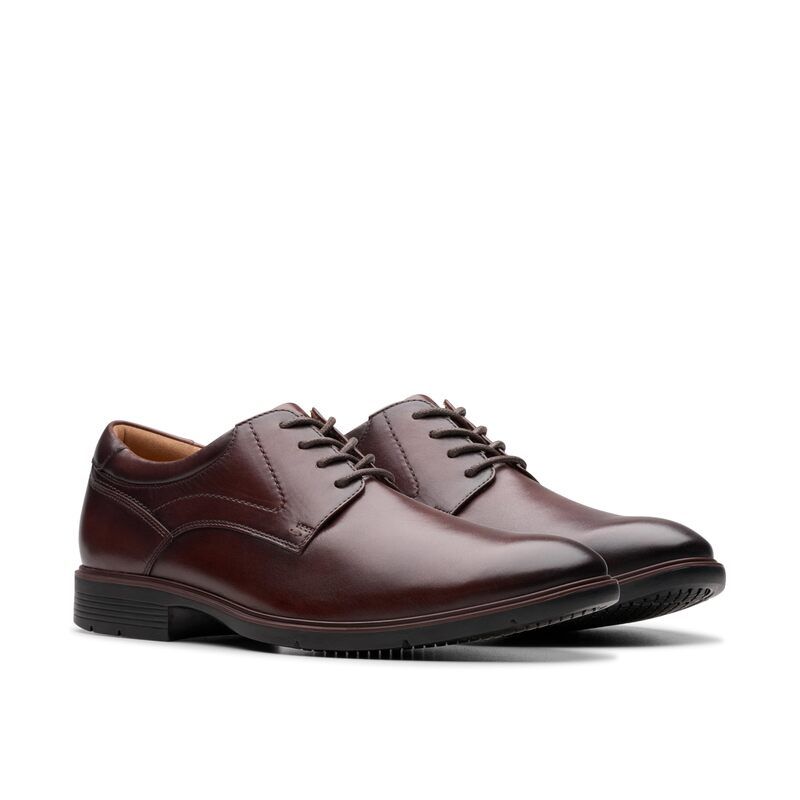 クラークス メンズ シューズ オックスフォード Clarks Eldredge Plain Dark Brown Leat ブラウン