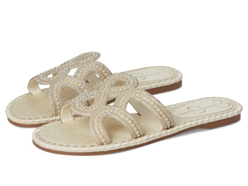 ジェシカシンプソン レディース シューズ サンダル Jessica Simpson Bria Flat Woven Sandalsoft Ivory アイボリー