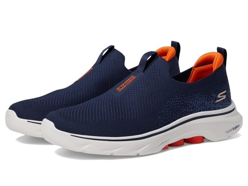 スケッチャーズ メンズ シューズ スニーカー SKECHERS Performance Go Walk 7 NavyOrange ネイビー