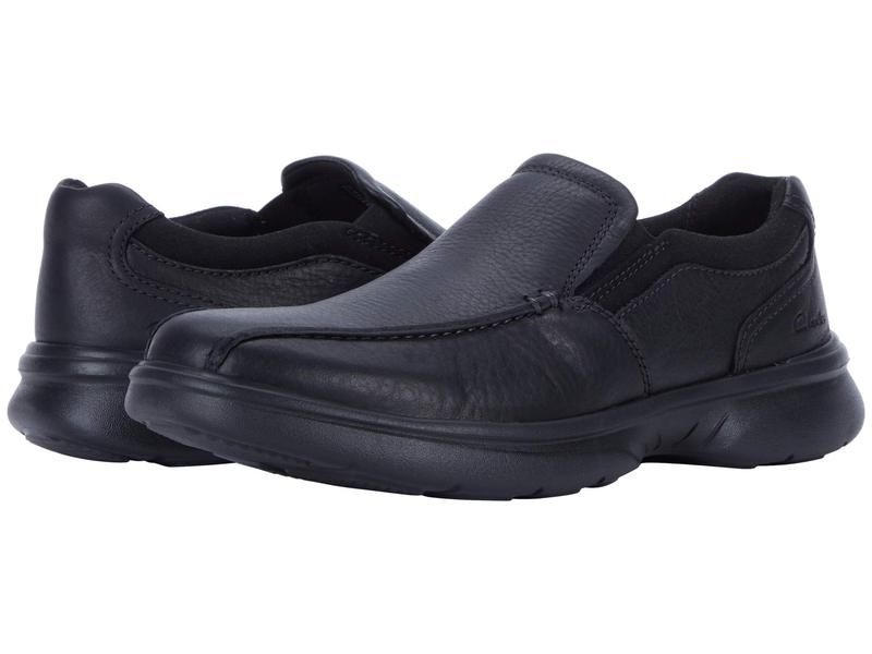 クラークス メンズ シューズ スリッポン・ローファー Clarks Bradley Step Black Tumbled L ブラック