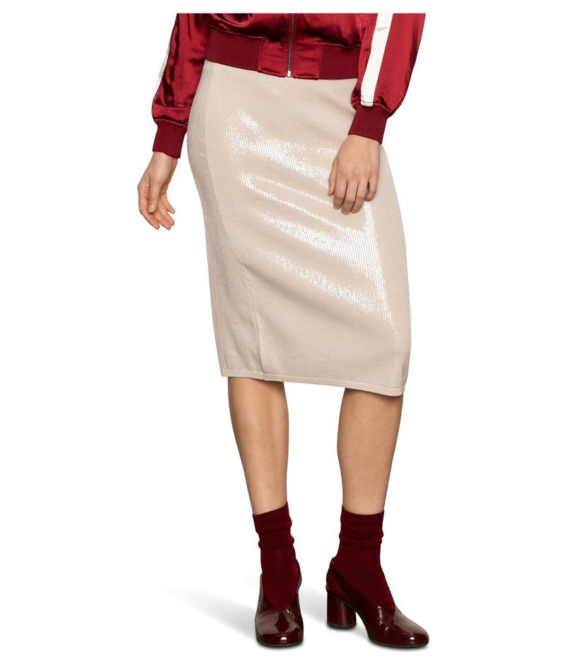 サンクチュアリー レディース ボトムスカート スパンコール Sanctuary Sparkle Sequin Pencil Skirt Mother Of Pearl パール