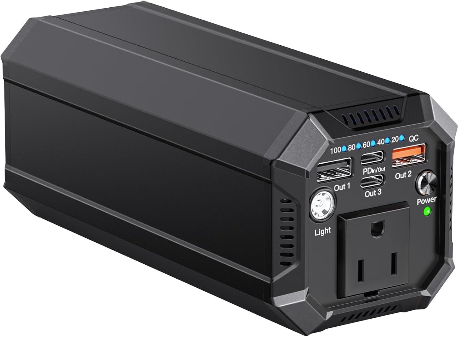 ポータブル電源 AC出力対応 27000mAh 大容量 PD 65W 急速充電対応 車中泊 緊急・災害時バックアップ用電源 MacBook/ノートパソコン (P500-black)/ ba05de63