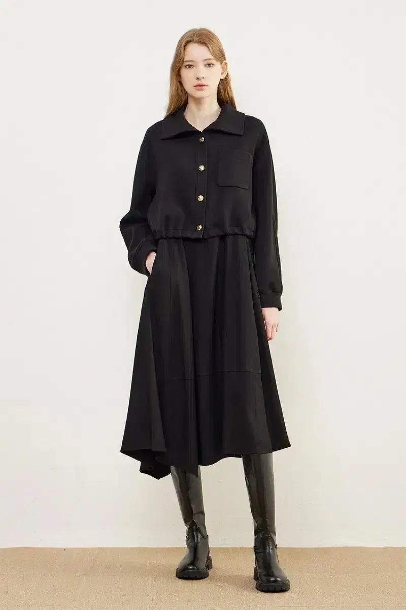 23 ジーカット G-cut レイヤード フレア ロング丈ワンピース ベージュ 春 秋 シャーリング ビスチェ ノースリーブ