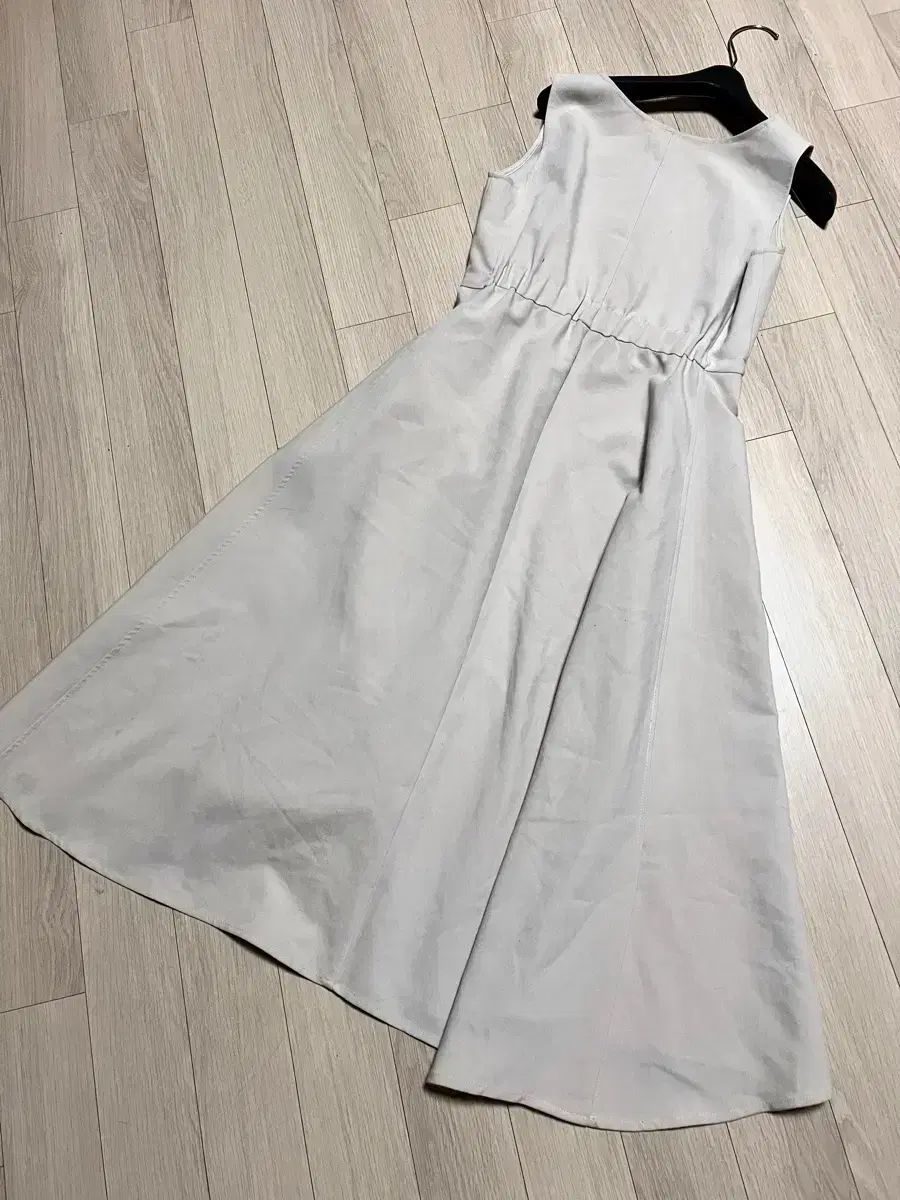 23 ジーカット G-cut レイヤード フレア ロング丈ワンピース ベージュ 春 秋 シャーリング ビスチェ ノースリーブ