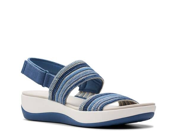 クラークス レディース シューズ サンダル Clarks Cloudsteppers Arla Stroll Wedge Sandal Blue Multicolor ブルー