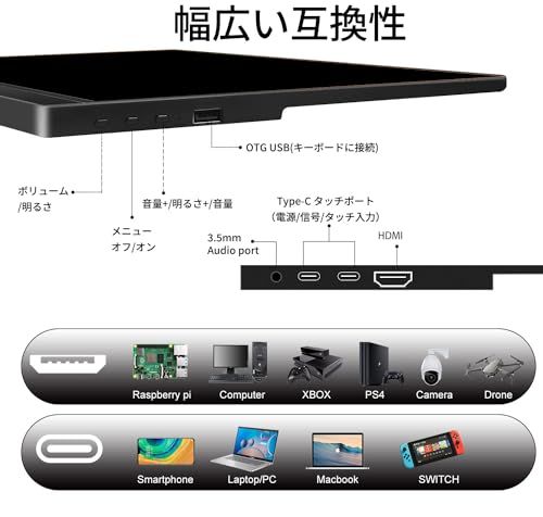 15.6インチ タッチスクリーン ポータブルモニター USB-C HDMI 1080P HDR IPS 超薄型 ノートパソコン/スマホ/ゲーム機用 拡張サブディスプレイ スタンド&スピーカー内蔵 プラグアンドプレイ送料無料 1777f091 15.6インチ タッチスクリーン ポータブルモニター USB-C HDMI 1080P HDR IPS 超薄型 ノートパソコン/スマホ/ゲーム機用 拡張サブディスプレイ スタンド&スピーカー内蔵 プラグアンドプレイ送料無料 1777f091