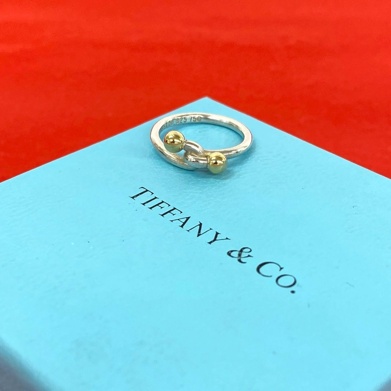 極 美品 TIFFANY&Co. ティファニー ヴィンテージ フック＆アイ リング