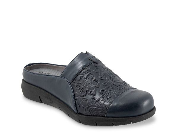 ソフトウォーク レディース シューズ サンダル Softwalk San Marcos Tooling Mule Navy ネイビー