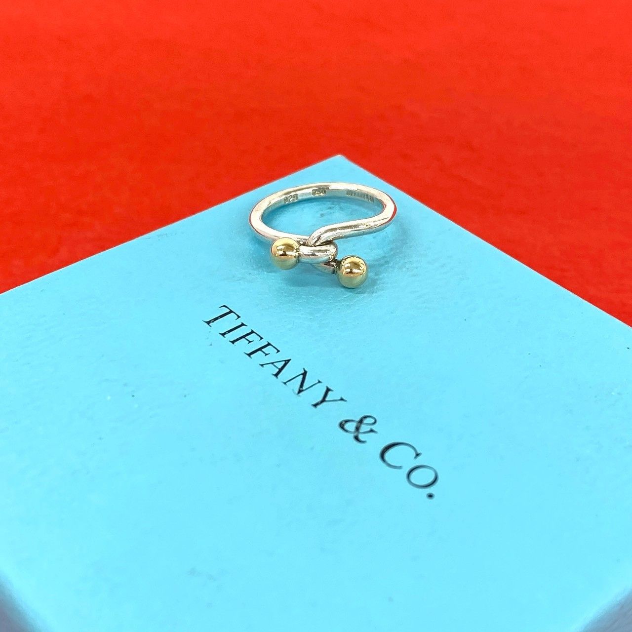極 美品 TIFFANY&Co. ティファニー フック＆アイ リング シルバー925 