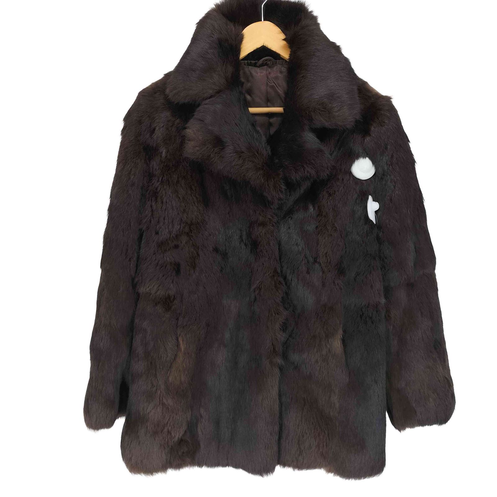 ユーズドフルギ USED古着 real fur jacket リアルファー ジャケット レディース 表記無