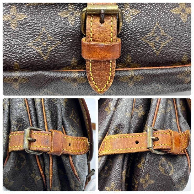 LOUIS VUITTON（ルイヴィトン）ソミュール30 ヴィンテージ ショルダーバッグ モノグラムキャンバス ブラウン レディース M42256【中古】
