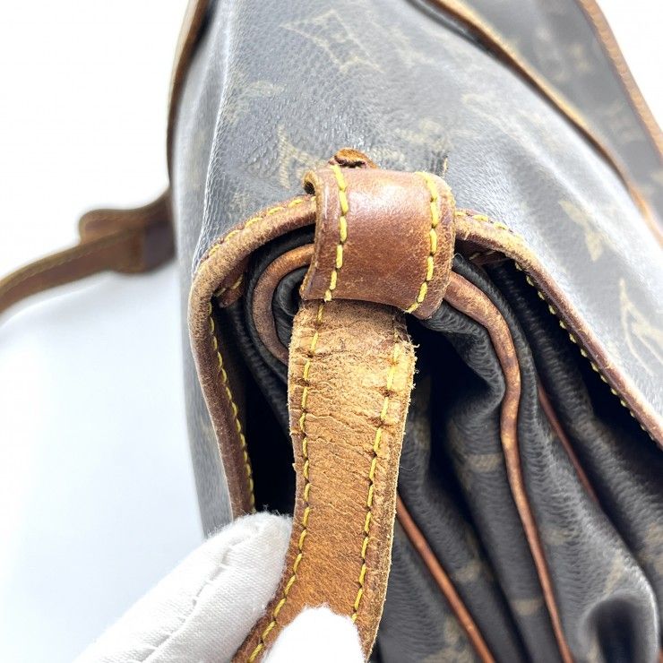 LOUIS VUITTON（ルイヴィトン）ソミュール30 ヴィンテージ ショルダーバッグ モノグラムキャンバス ブラウン レディース M42256【中古】