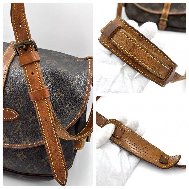 LOUIS VUITTON（ルイヴィトン）ソミュール30 ヴィンテージ ショルダーバッグ モノグラムキャンバス ブラウン レディース M42256【中古】