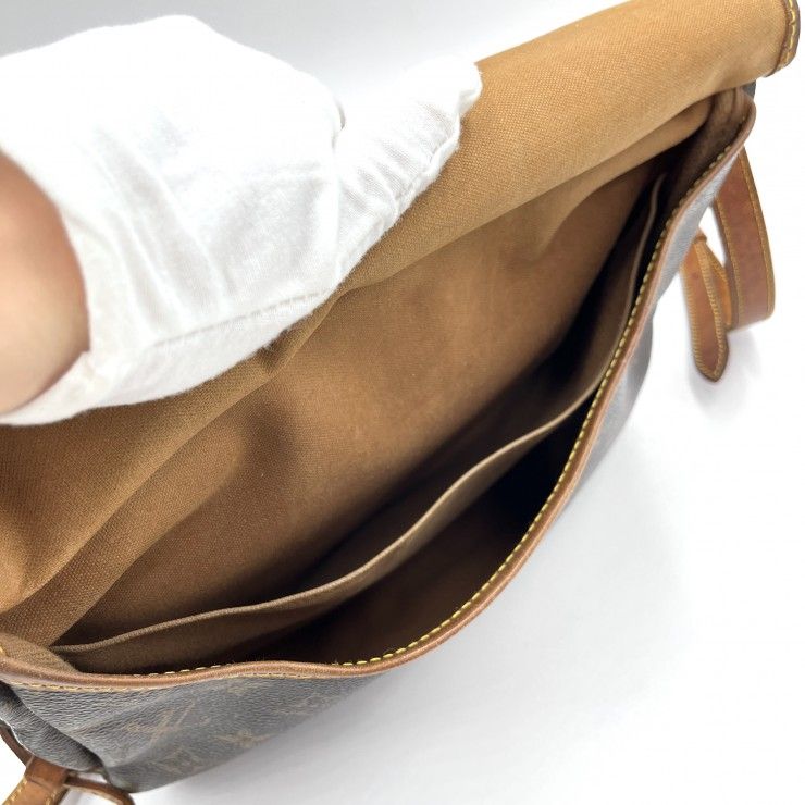 LOUIS VUITTON（ルイヴィトン）ソミュール30 ヴィンテージ ショルダーバッグ モノグラムキャンバス ブラウン レディース M42256【中古】