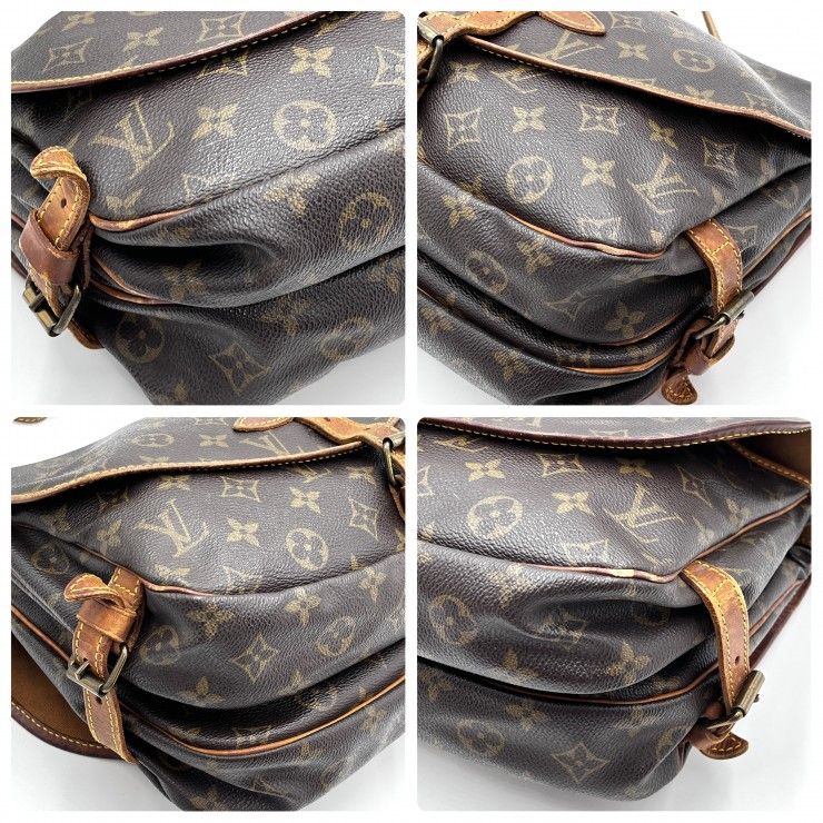 LOUIS VUITTON（ルイヴィトン）ソミュール30 ヴィンテージ ショルダーバッグ モノグラムキャンバス ブラウン レディース M42256【中古】