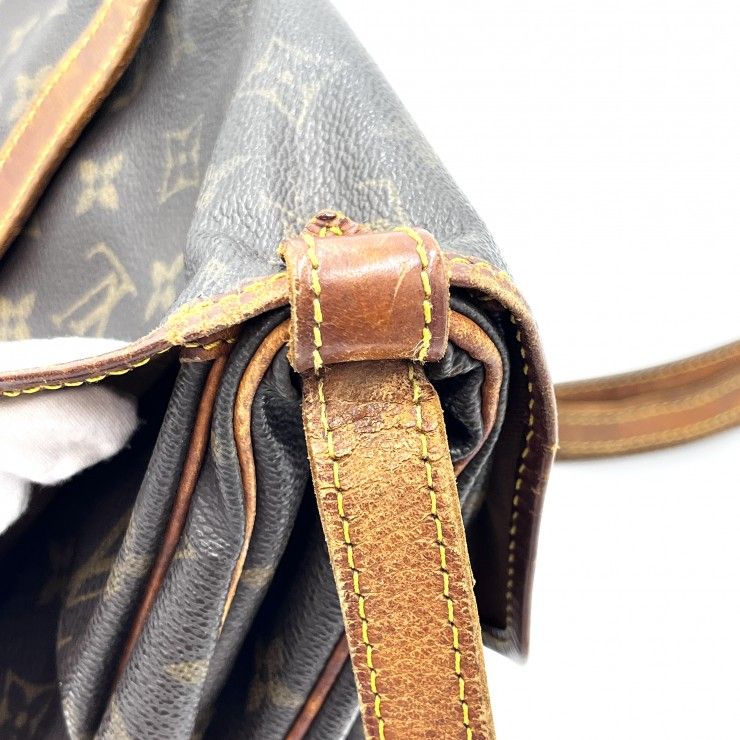 LOUIS VUITTON（ルイヴィトン）ソミュール30 ヴィンテージ ショルダーバッグ モノグラムキャンバス ブラウン レディース M42256【中古】