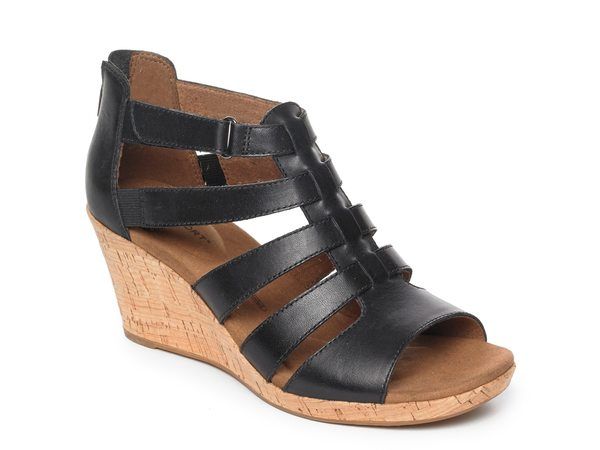 ロックポート レディース シューズ サンダル Rockport Briah Wedge Sandal Black ブラック