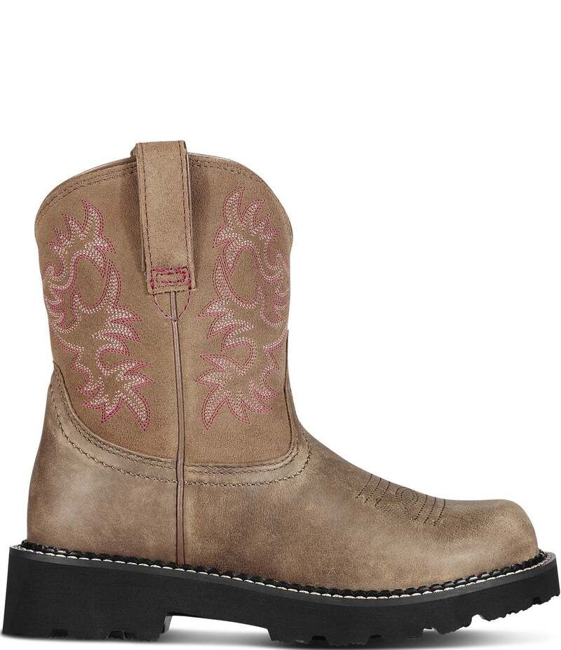 アリアト レディース シューズ ブーツ・レインブーツ レザー Ariat Fatbaby Leather Mid Calf Western Boots Brown Bomber ブラウン