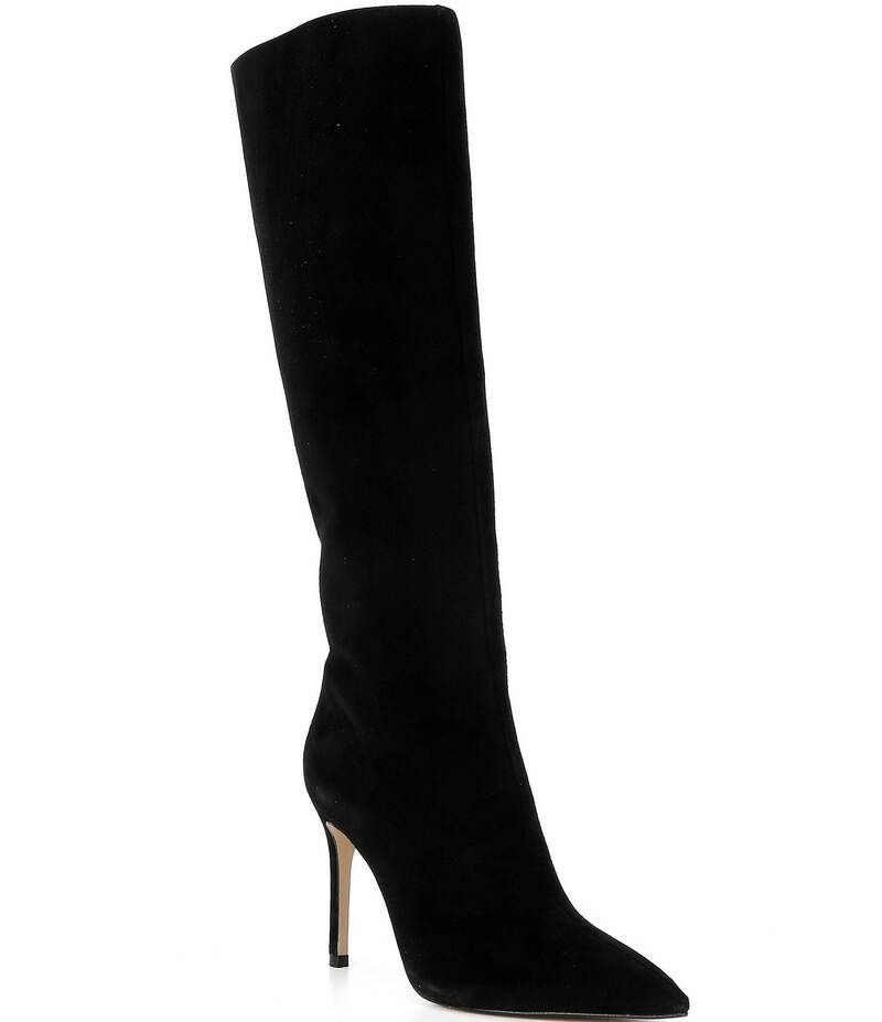 ジャンビニ レディース シューズ ブーツ・レインブーツ トール スエード ブーツ Gianni Bini Salah Suede Tall Stiletto Dress Boots Black ブラッ