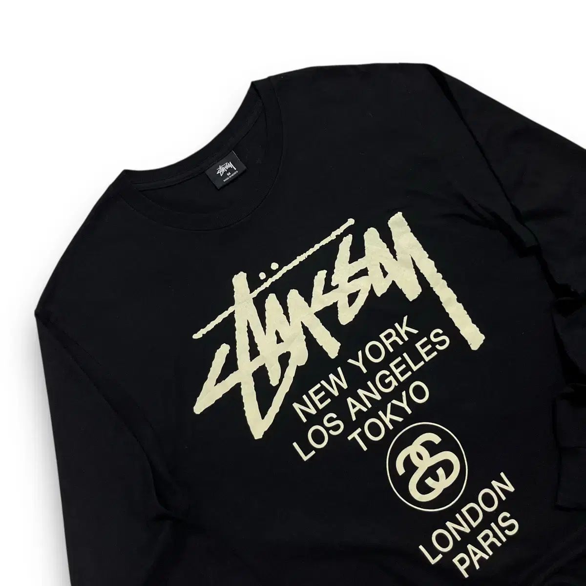 STUSSY WORLD TOUR ロゴ DARK ロングスリーブ (M)