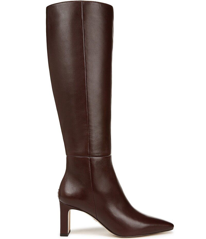サムエデルマン レディース シューズ ブーツ・レインブーツ トール ブーツ レザー Sam Edelman Sylvia Leather Tall Dress Boots Spiced Pecan