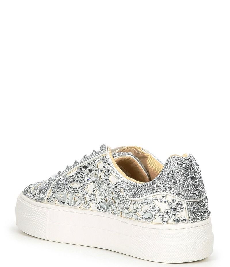 ベッツィジョンソン レディース シューズ スニーカー プラットフォーム Blue by Betsey Johnson Reily Rhinestone Platform Sneakers White ベッツィジョンソン レディース シューズ スニーカー プラットフォーム Blue by Betsey Johnson Reily Rhinestone Platform Sneakers White