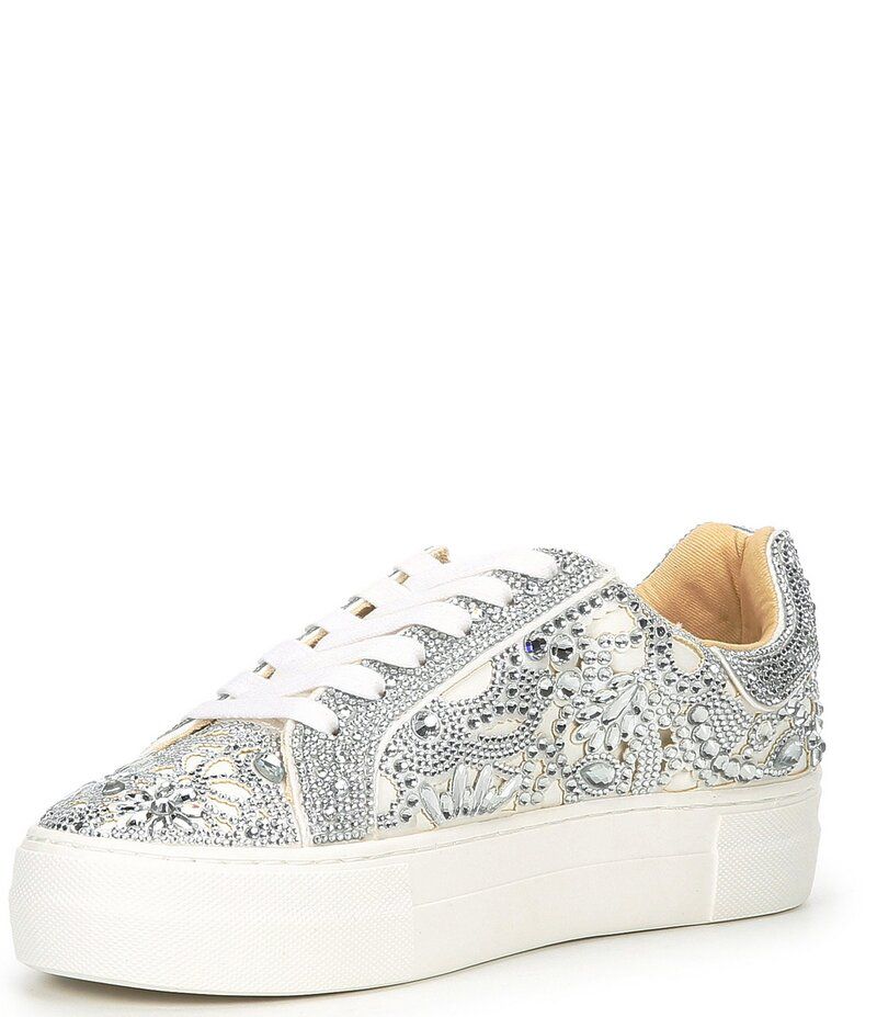 ベッツィジョンソン レディース シューズ スニーカー プラットフォーム Blue by Betsey Johnson Reily Rhinestone Platform Sneakers White ベッツィジョンソン レディース シューズ スニーカー プラットフォーム Blue by Betsey Johnson Reily Rhinestone Platform Sneakers White