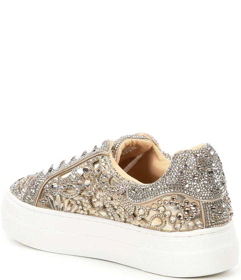 ベッツィジョンソン レディース シューズ スニーカー プラットフォーム Blue by Betsey Johnson Reily Rhinestone Platform Sneakers Light