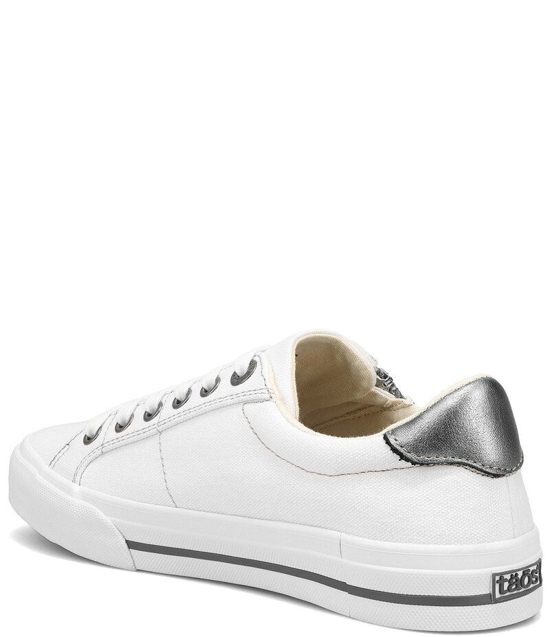 タオスフットウェア レディース シューズ スニーカー オックスフォード Taos Footwear ZSoul Canvas Oxford Zip Detail Sneakers White Pewt