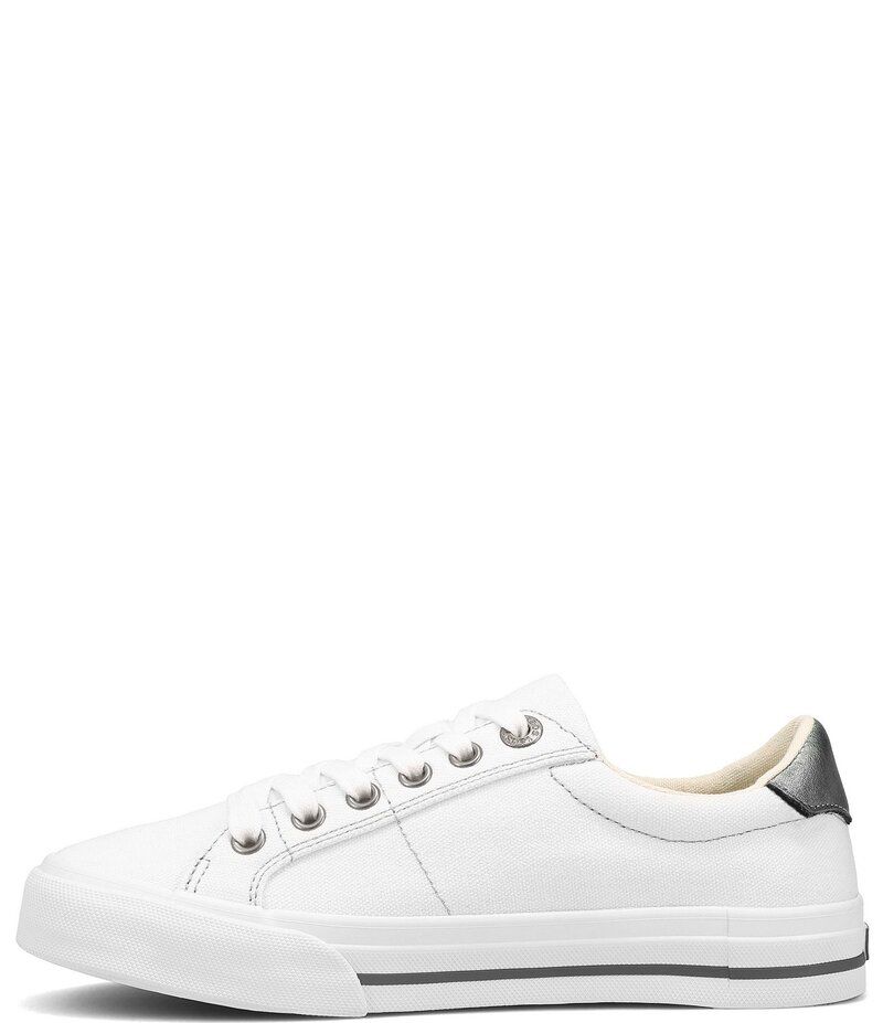 タオスフットウェア レディース シューズ スニーカー オックスフォード Taos Footwear ZSoul Canvas Oxford Zip Detail Sneakers White Pewt