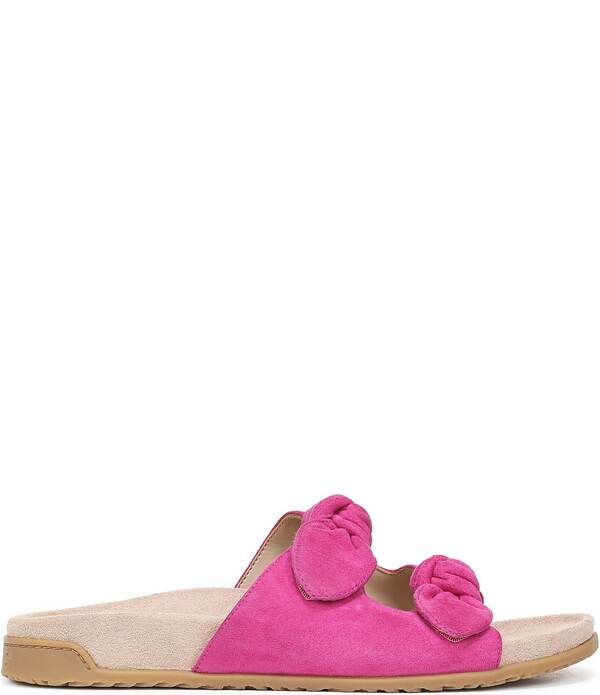 バイオニック レディース シューズ サンダル スエード Vionic Elara Suede Knottedetail Slide Sandals Rose Violet バイオレット
