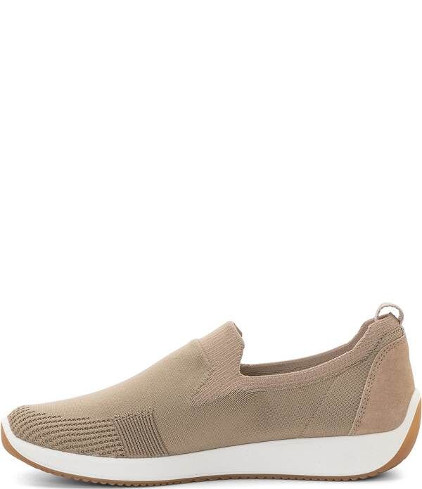 アラ レディース シューズ スニーカー ニット ara Leena Woven Stretch Knit Slip On Sneakersand サンド