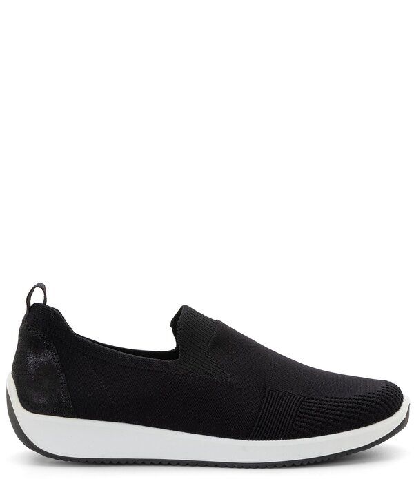 アラ レディース シューズ スニーカー ニット ara Leena Woven Stretch Knit Slip On Sneakers Black ブラック
