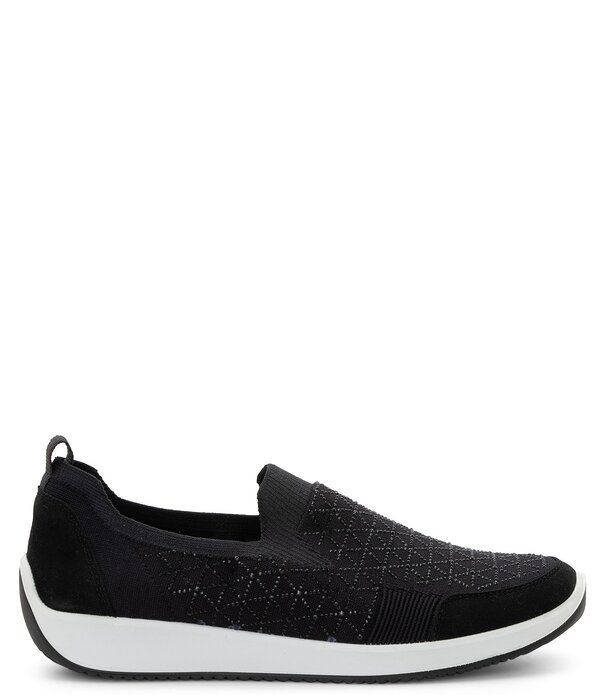 アラ レディース シューズ スニーカー レース ニット ara Lisbon Lace Rhinestonembellished Stretch Knit Sneakers Black ブラック