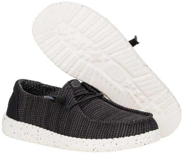 ヘイデュード レディース シューズ スニーカー Hey Dude Womens Wendy Stretch Sox Shoe BlackWhite ホワイト