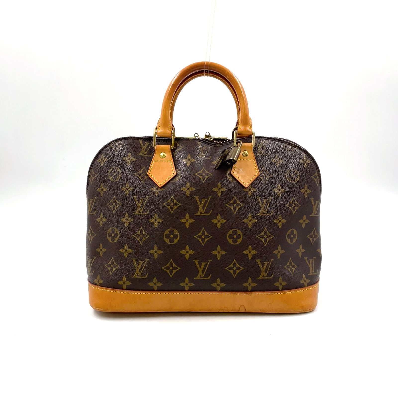 【新着】LOUIS VUITTON アルマPM モノグラム モノグラム レザー、PVC ブラウン ハンドバッグ ゴールド M51130