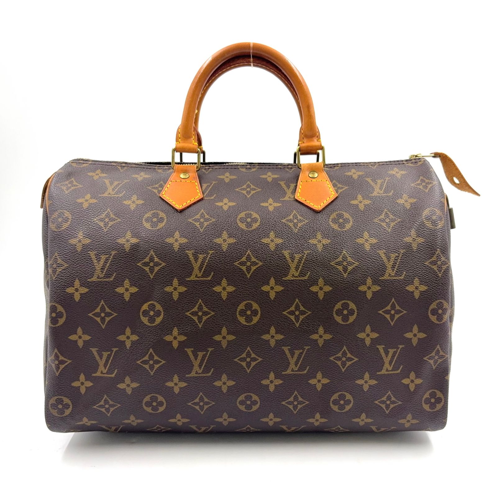 【新着】LOUIS VUITTON スピーディ35 モノグラム モノグラム レザー、PVC ブラウン、ライトブラウン ハンドバッグ ゴールド M41524