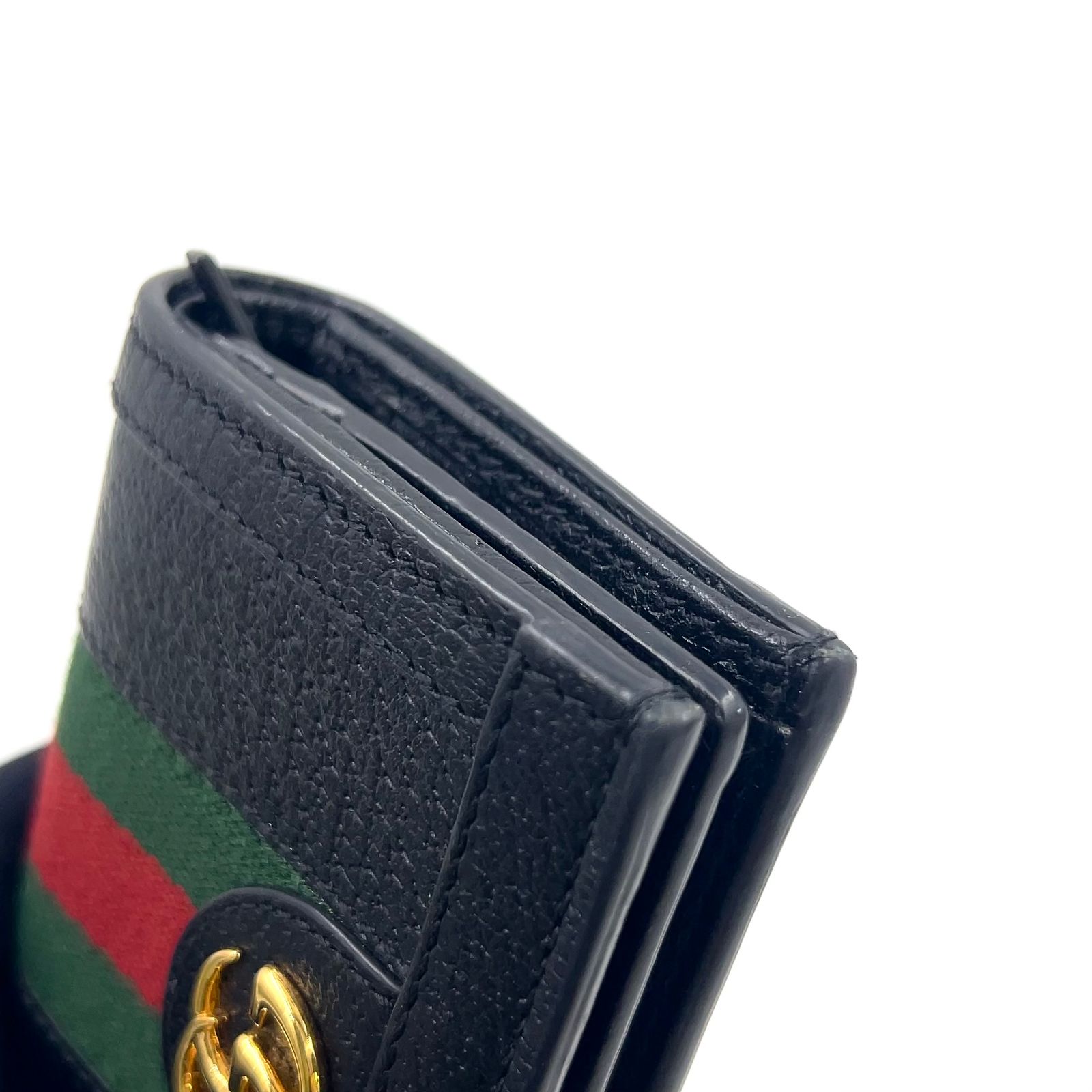 新着】GUCCI オフィディア GGスプリーム 二つ折り財布 レザー ブラック 