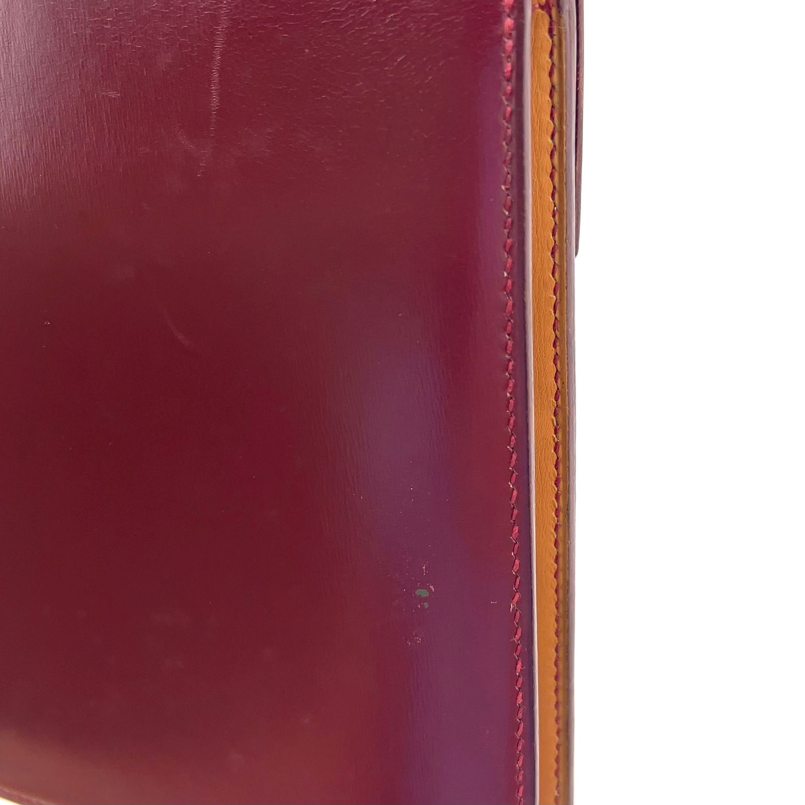 新着】HERMES ファコ 〇M刻印 ボックスカーフ ベージュ、ボルドー 