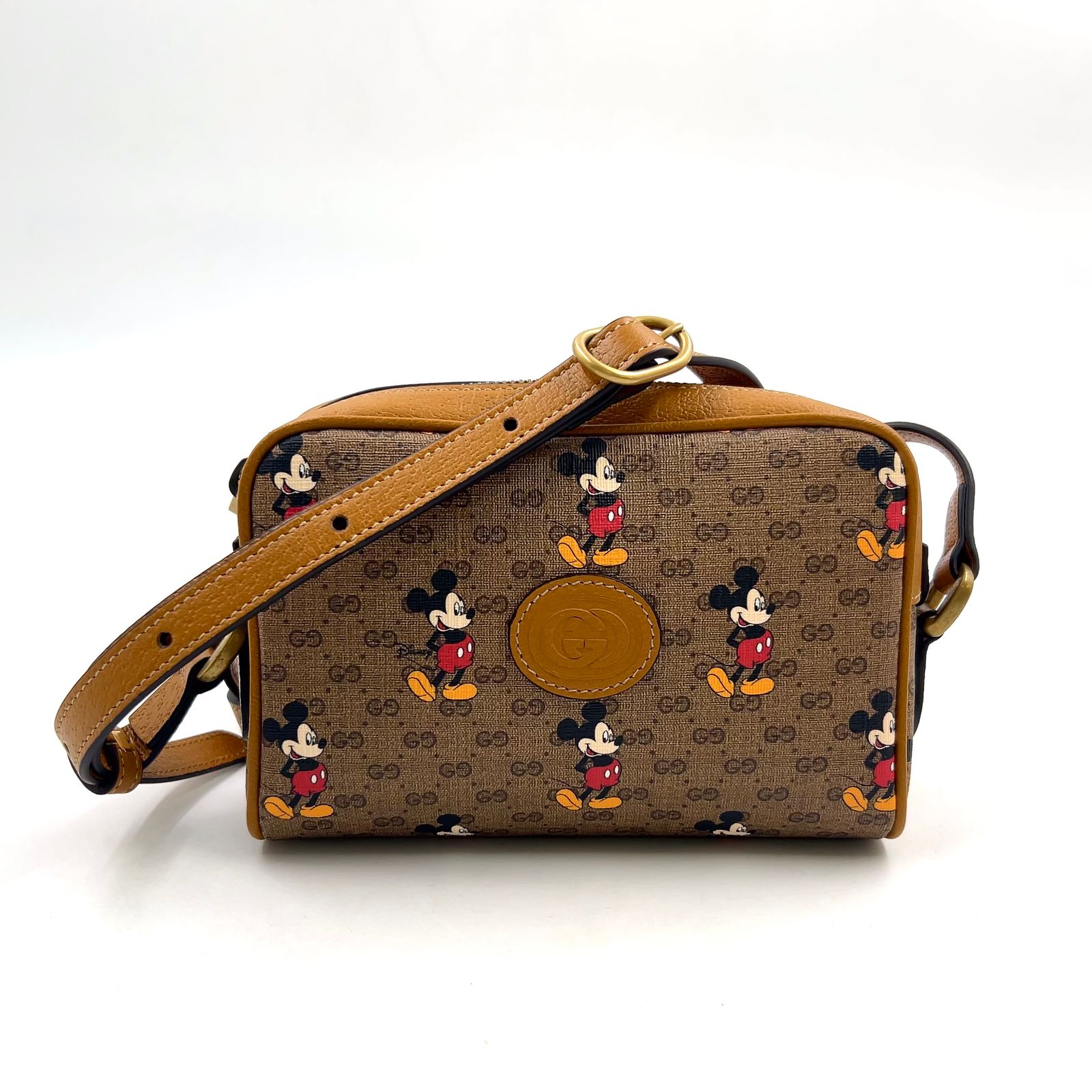 新着】GUCCI GUCCI × DISNEY マイクロGG レザー、PVC ブラウン