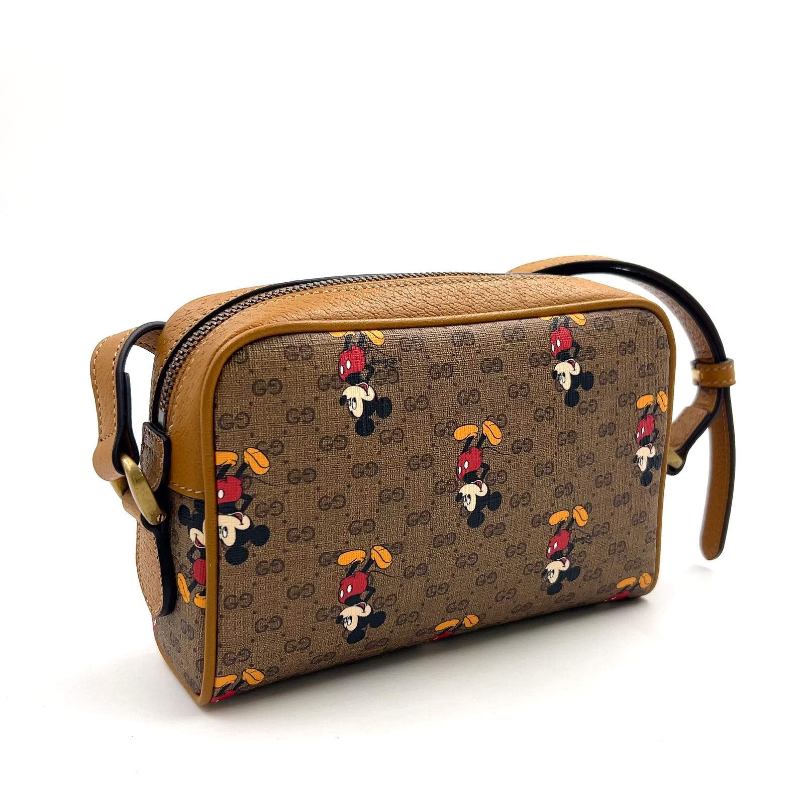 新着】GUCCI GUCCI × DISNEY マイクロGG レザー、PVC ブラウン